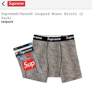 supreme hanes leopard